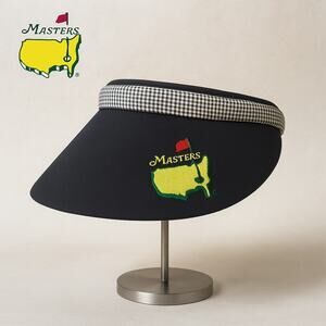 Vintage Masters Golf Texann by Texace Black Checked Padded Visor OS Golf USA